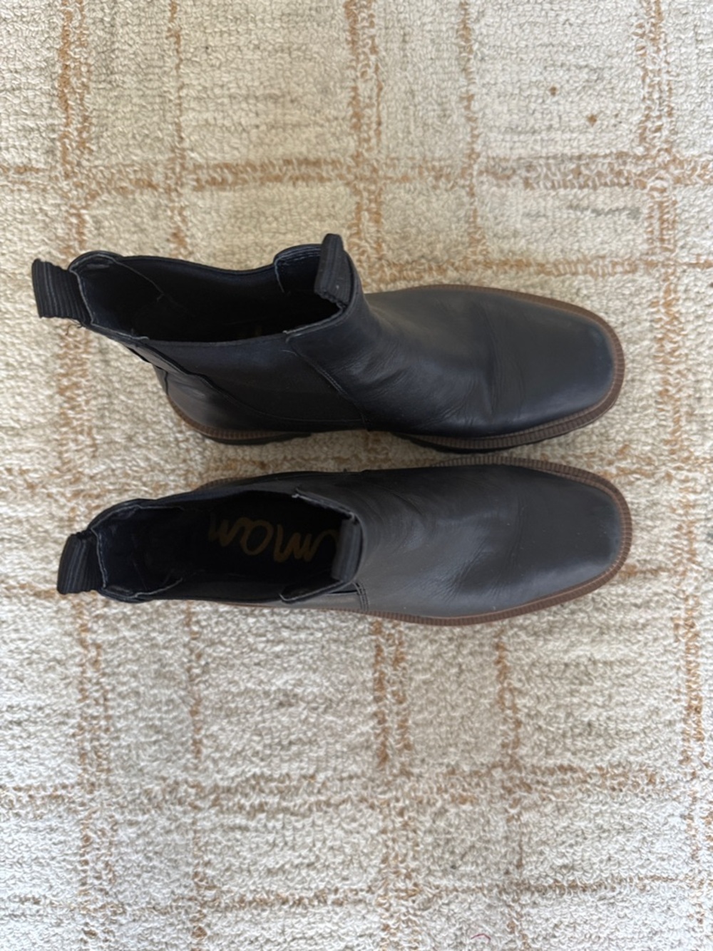 Sam Edelman Black Leather Chelsea Ankle Boots